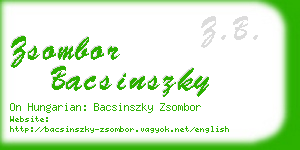zsombor bacsinszky business card